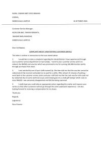 Complaint Letter NURUL YASMIN