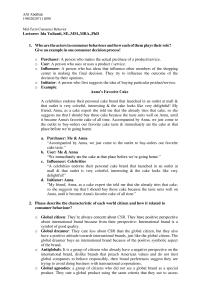 Mid-Term Consumer Behavior