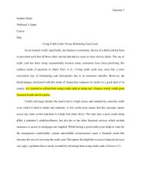 Using Credit Cards Versus Refraining From Using Any Loan Havard Referencing