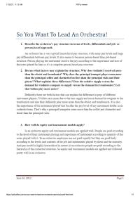 So you want to lead an orchestra