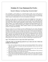 Case Statement for Evolve