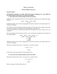 Practice Problems Answer Key