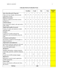 Literature review GEN1121 Fall