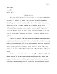 Fletcher over view of country assignment submission