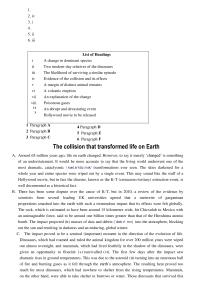 The collision that transformed life on Earth