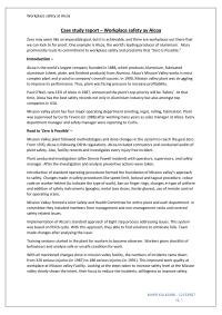 Case Study Report – Workplace Safety At Alcoa
