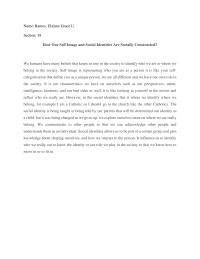 How Our Self Image and Social Identities Are Socially Constructed?