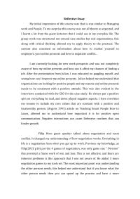Reflective Essay Reflective