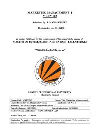 Marketing management MARKETING
