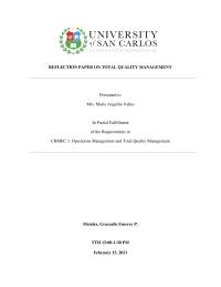 Reflection Paper REFLECTION