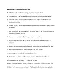 REVISION 2 – Business Communication