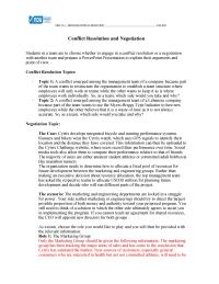Conflict Resolution and Negotiation