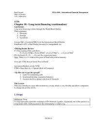 Long term financing (continuation)