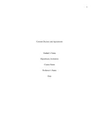 Decree agreements