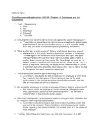 Chapter 15: Employees and the Corporation
