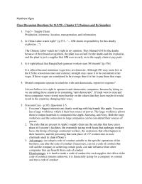 Chapter 17: Business and Its Suppliers