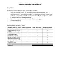 Strengths Quest Essay and Presentation