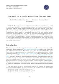 Why Firms Fail to Sustain? Evidence from Dow Jones Index