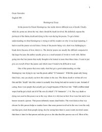 Hemingway Essay
