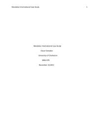 Mondelez International Case Study