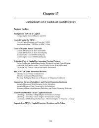 Chapter 17 Multinational Cost of Capital and Capital Structure