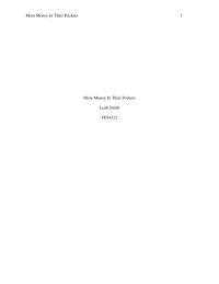 Research paper final: More Money In Their Pockets