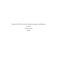 Article review 4 – Cash Flow, Liquidity and Leverage on Small Businesses