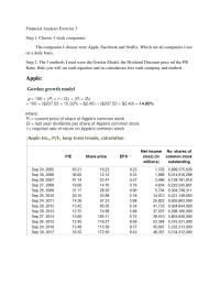 Financial analysis exercise 3