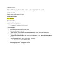 Gothic Assignment