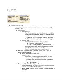 Acctmis 2200 equity financing lecture notes