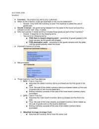 Acctmis 2200 inventory lecture notes