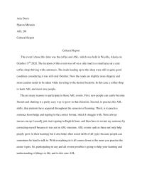 Cultural Report