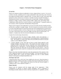 The World of Project Management