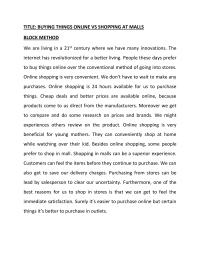 English TITLE BUYING THINGS ONLINE