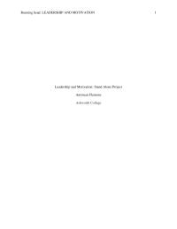 Leadership and motivation stand alone project