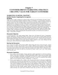 Chapter 7: CUSTOMER-DRIVEN MARKETING STRATEGY