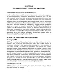 Chap 2 Accounting Concepts, Conventions & Principles