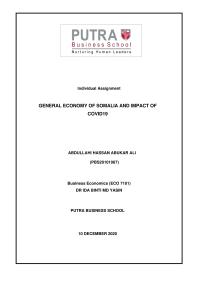 GENERAL ECONOMY OF SOMALIA AND IMPACT OF COVID19