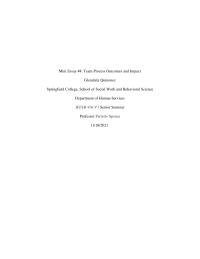 Team Process Outcomes and Impact