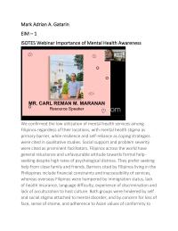 ISOTES Webinar Importance of Mental Health Awareness