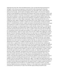 Essay Opposing Voice Essay Title