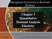 Quantitative Demand Analysis Elasticity