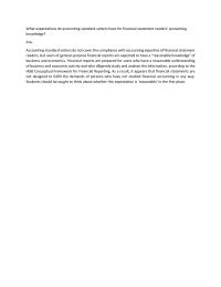 What expectations do accounting standard