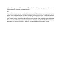 Why would proponents of free markets believe that financial reporting regulation leads to an over abundance of accounting rules and standards?