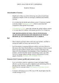 Health and wellness tourism
