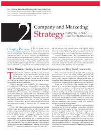 Company and Marketing Strategy Partnering to Build Customer Relationships
