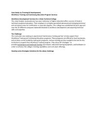 Workforce Training and Continuing Education Program Services