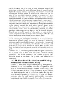 Multinational Production and Pricing