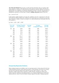 Interpreting Regression Statistics