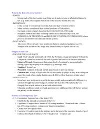 What is the Role of Law in Society?